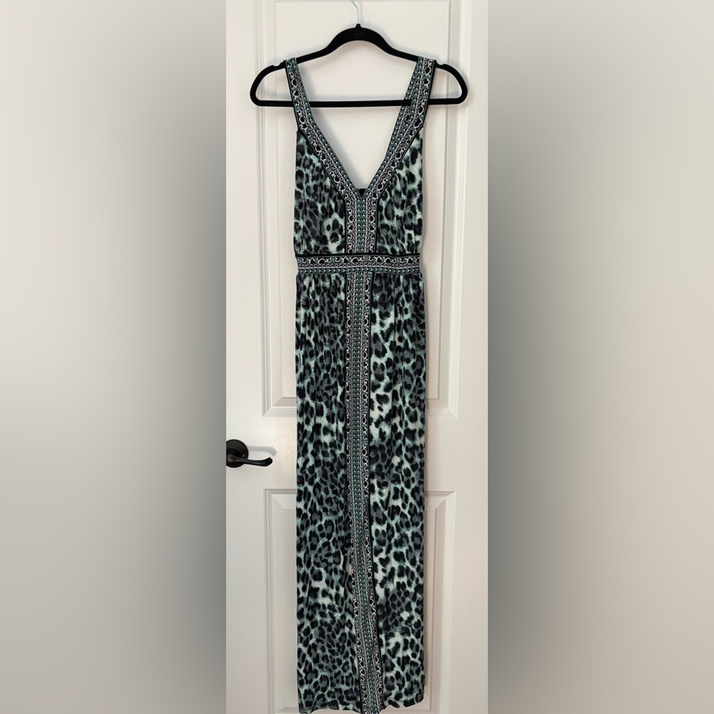 INC International Concepts Strapless Leopard Print Dress - Black and White